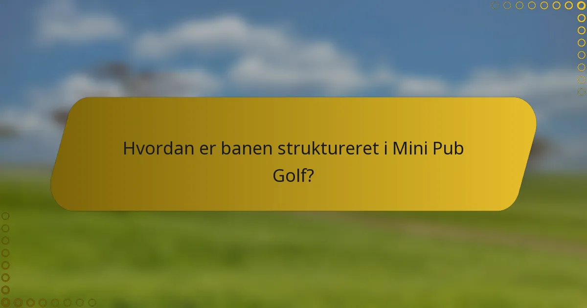 Hvordan er banen struktureret i Mini Pub Golf?